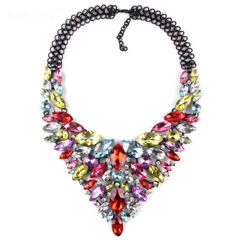 Multicolored Drop Necklace